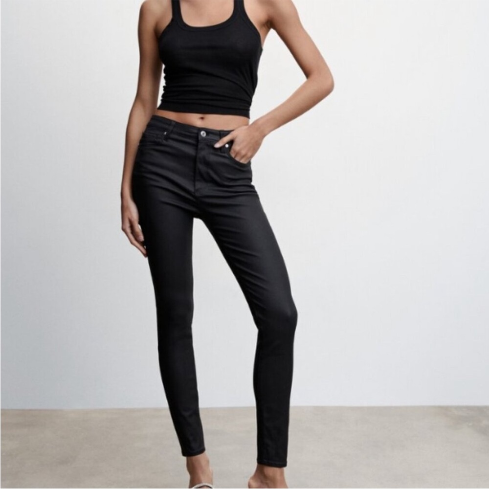 Mango Black Coated Skinny Jean NWT